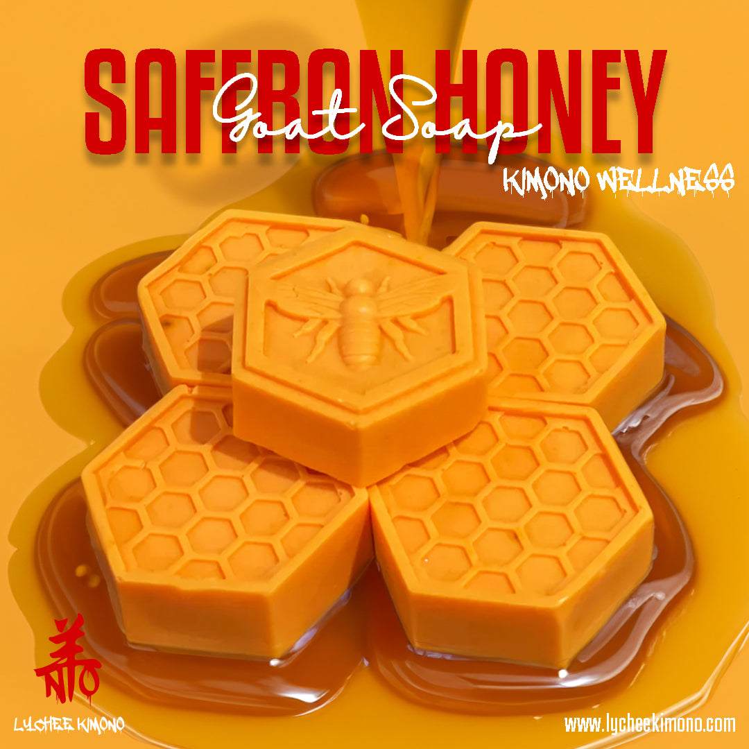 Saffron Honey Goat Milk Soap Unscented 4OZ