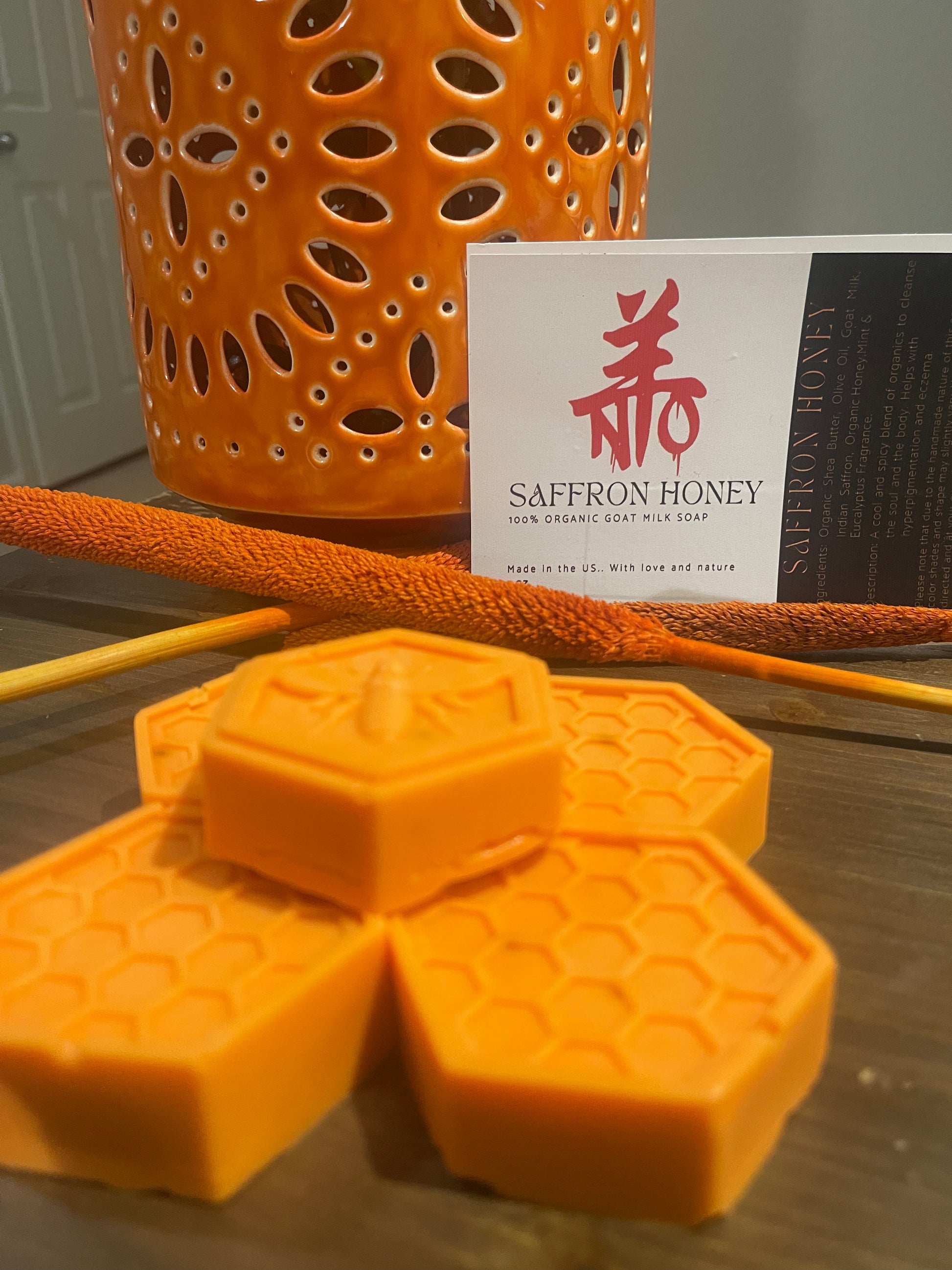 Saffron Honey Goat Soap moisture with a gentle soap that nourishes as it protects. Our goat milk soap is creamy and consistently rich in good fats and Saffron Honey 